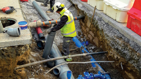 Photo de travaux d'eau potable