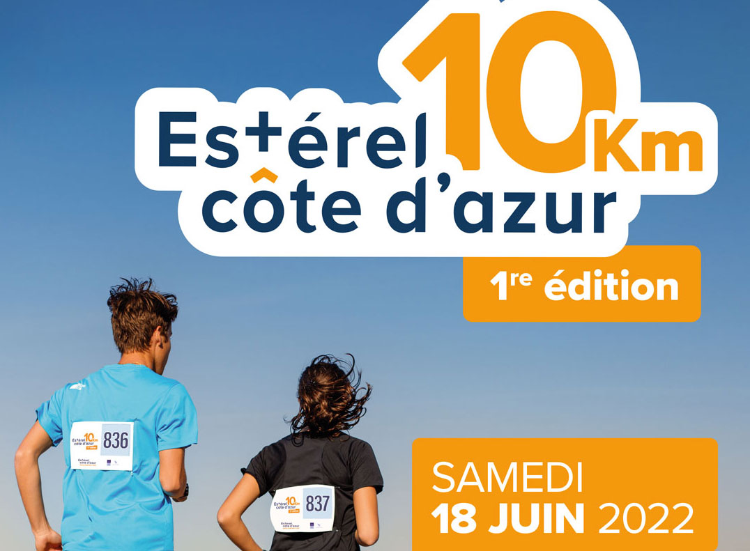 Encart du visuel 10km Estérel Côte d'Azur 1ère édition le samedi 18 juin 2022