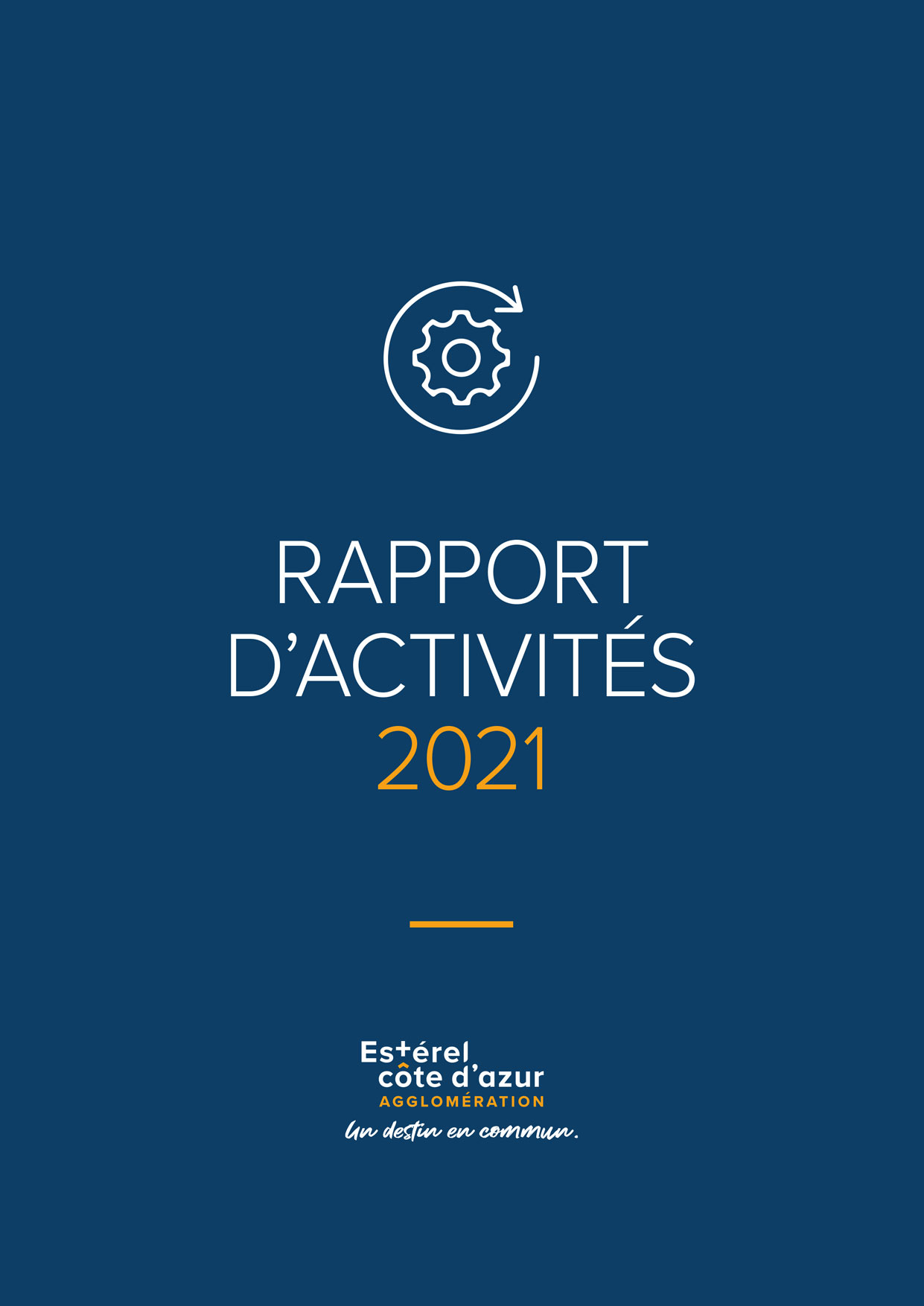 Photo de la page de couverture du rapport d'activités 2021