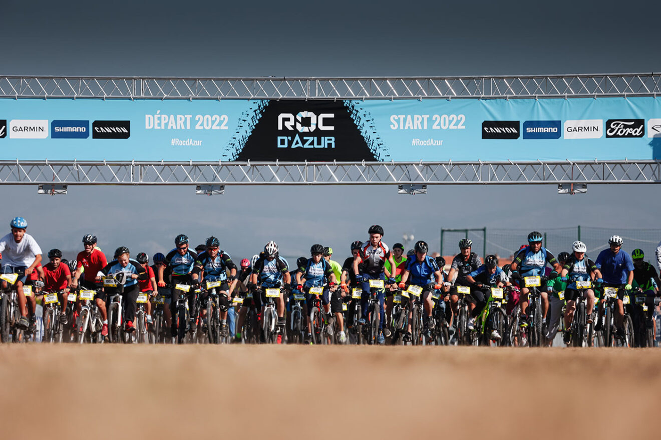 départ course VTT Roc d&#039;Azur 2022