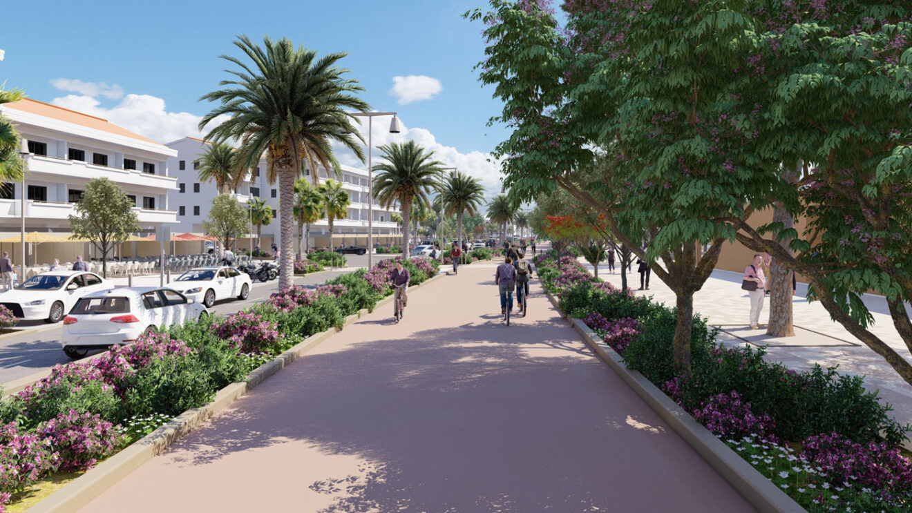 vue 3D promenade des bains fréjus