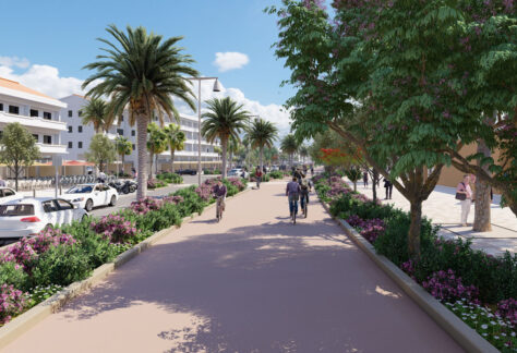 vue 3D promenade des bains fréjus