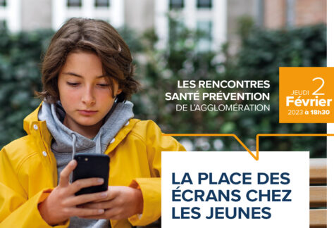 Affiche Les rencontres santé prévention La place des écrans chez les jeunes