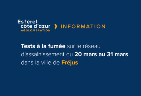 Test à la fumée sur le réseau d'assainissement du 20 au 31 mars dans la ville de Fréjus