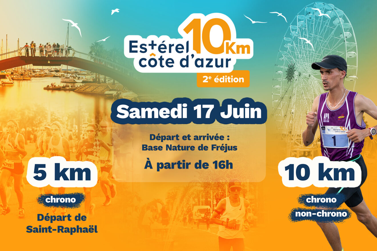 Affiche course 10 km Estérel Côte d'Azur