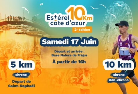 Affiche course 10 km Estérel Côte d'Azur