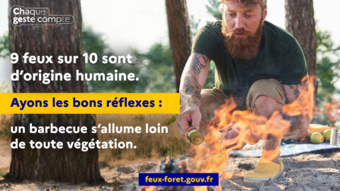 affiche de la campagne gouvernementale de feux de forêt