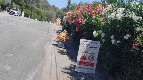 travaux en bord de route