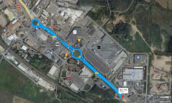 Travaux aux abords du Centre Commercial Carrefour à Puget sur Argens
