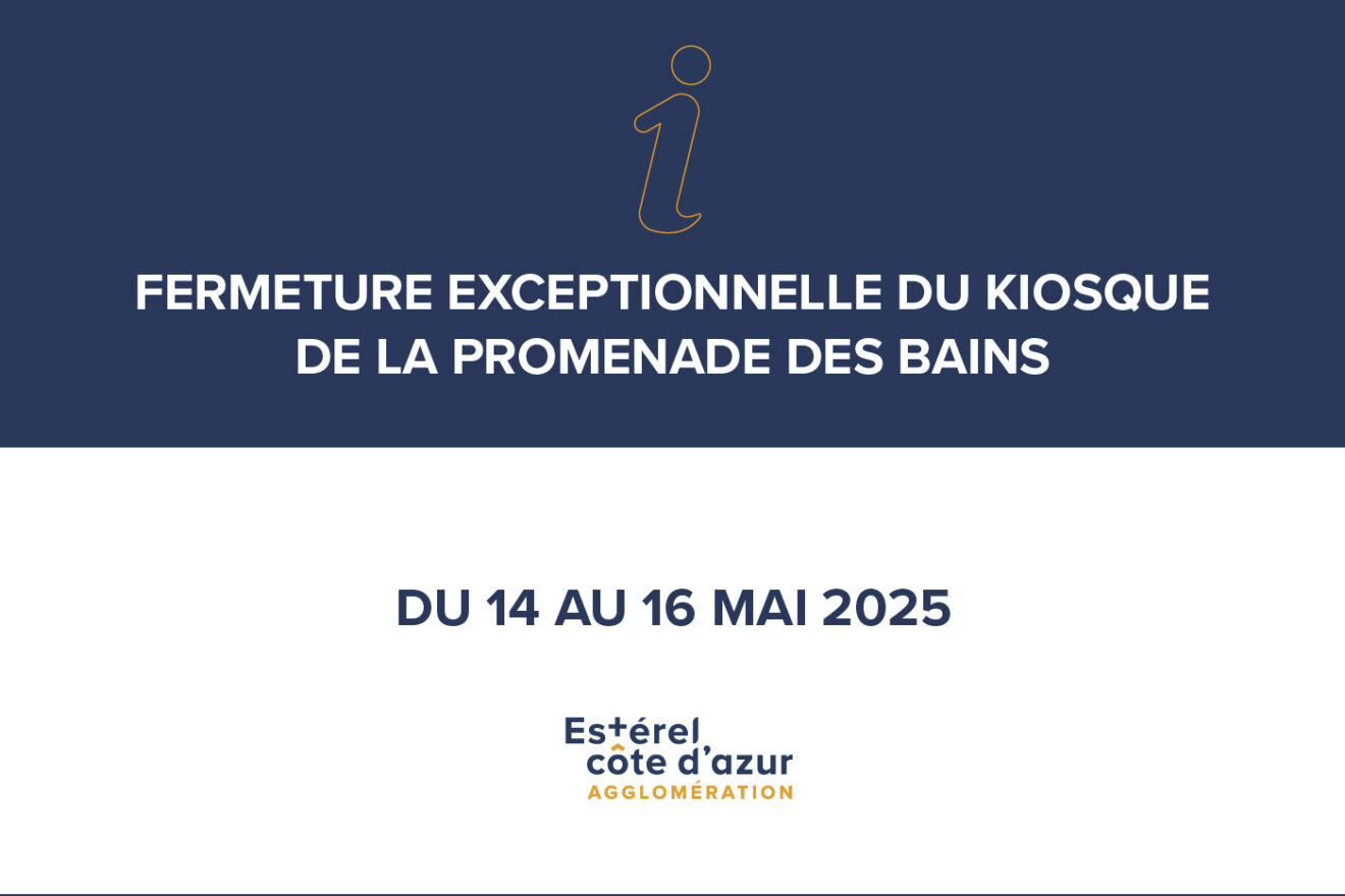 Le kiosque de la Promenade des Bains sera exceptionnellement fermé du 14 au 16 mai 2025