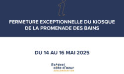 Le kiosque de la Promenade des Bains sera exceptionnellement fermé du 14 au 16 mai 2025