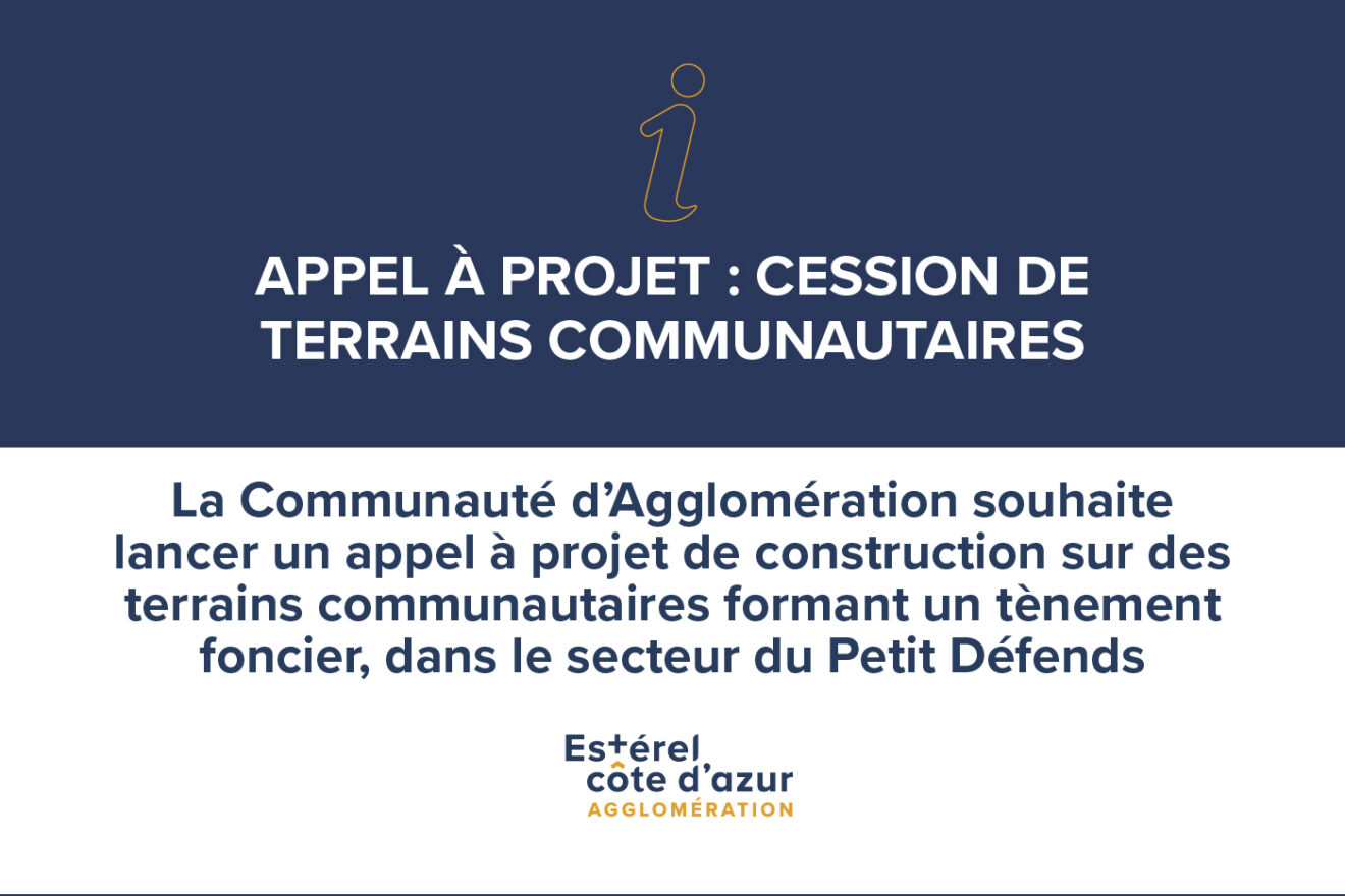Appel à projet : cession de terrains communautaires