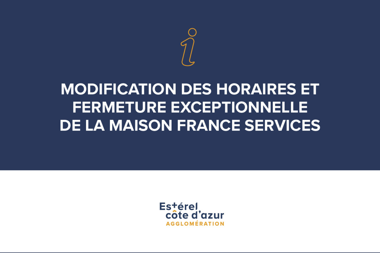 Modification exceptionnelle des horaires de la Maison France Services et de l’Agence postale de Boulouris – Fermeture le mercredi 11 février 2026