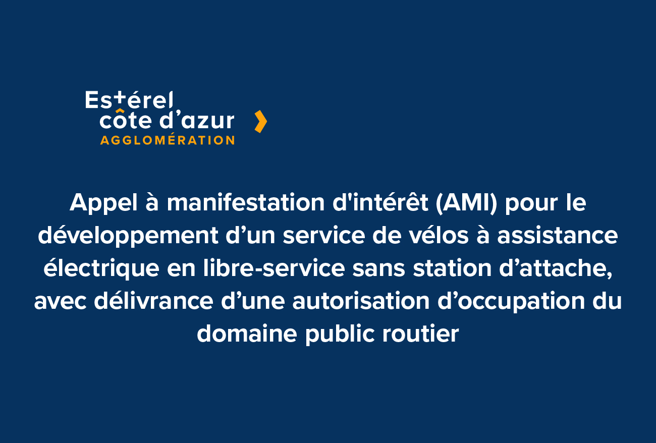 Appel à manifestation d'intérêt (AMI) pour le développement d’un service de vélos à assistance électrique en libre-service