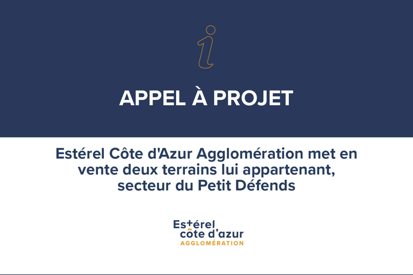 Appel à projet : Estérel Côte d'Azur Agglomération met en vente deux terrains lui appartenant