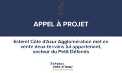 Appel à projet : Estérel Côte d'Azur Agglomération met en vente deux terrains lui appartenant